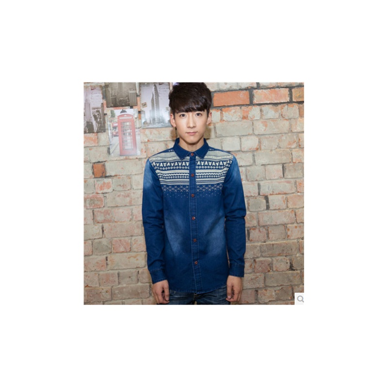 【休闲男装牛仔衬衣 <em>潮流韩版</em>修身<em>男外套</em> 201