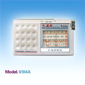 熊猫收音机6104A FM/MW/SW(1-2)全波段可接收校园广播 总代理直销