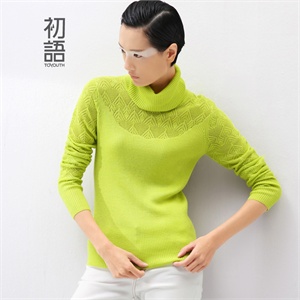 初语夏季新品 几何图案<em>镂空毛衣打底衫</em>女 844