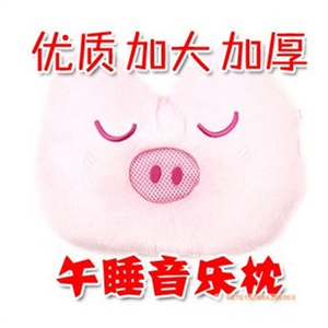 音乐枕头 午睡音乐枕 优质舒服 卡通小猪可爱音乐枕