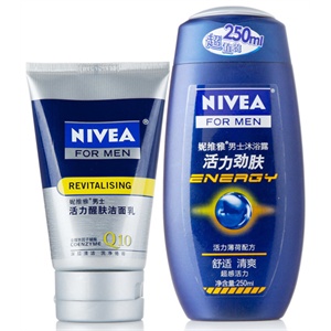 NIVEA妮维雅 男士活力超值套装（洁面乳100g送沐浴露250ml）