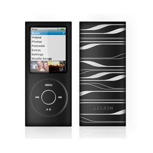 贝尔金iPod nano 4代 激光图纹硅胶套（黑白）