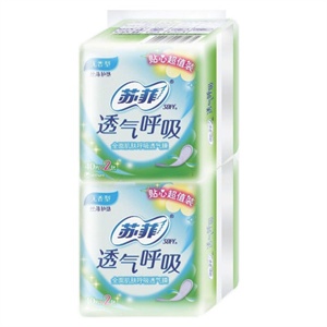 苏菲 透气型 80片 新包装×2两联包