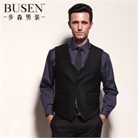 步森男装 2014<em>春季</em>新品 男士韩版<em>背心</em> 商务衬衣