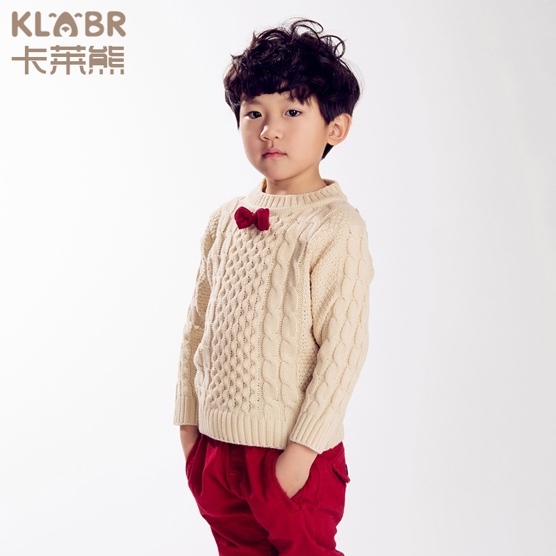【卡莱熊秋冬<em>2015新款韩版</em>童装<em>男童</em>套头<em>毛衣</em>