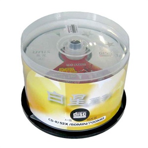 【当当自营】 Unis 紫光 CD-R 52X 700MB 白星系列 50片桶装 刻录光盘
