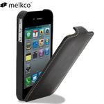 德国Melkco 苹果iPhone 4代 手机翻盖真皮套-黑色