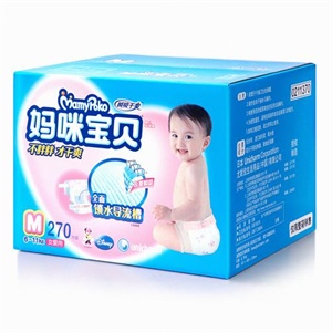 妈咪宝贝网络箱装瞬吸干爽纸尿裤M女270片