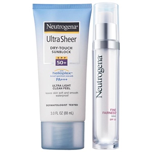 Neutrogena露得清 美白防晒套装（细白焕采护颜乳SPF30+轻透防晒乳SPF50+）