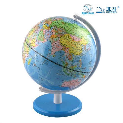 地球仪(14cm简体中文政区图地球仪 塑胶蓝色底