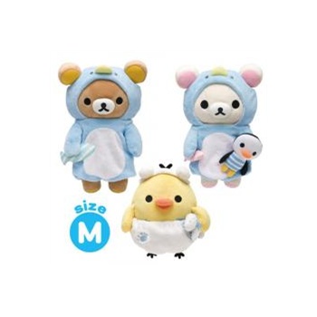 rilakkuma 轻松熊北极探险企鹅装中公仔.m号