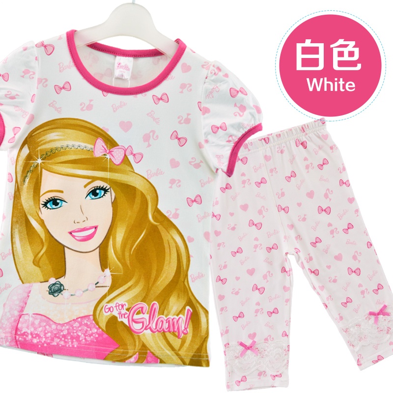 <em>芭比公主</em>儿童<em>睡衣</em>套装大童女装宝宝家居服薄款