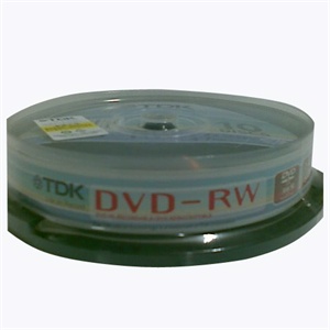 【当当销售配送】TDK DVD-RW 4X 4.7GB 商务银盘 10片桶装 刻录盘