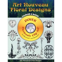 Art Nouveau Floral Designs CD-ROM and Book 新艺术花卉设计（书和光盘）