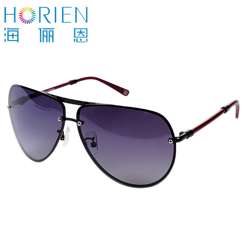 海俪恩horien运动太阳镜男士大框眼镜圆形偏光墨镜明星款蛤蟆眼镜
