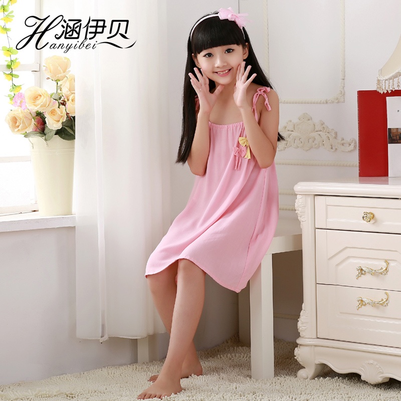 【涵伊贝<em>大童睡衣女</em>夏睡裙儿童吊带睡衣夏 女