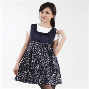 爱家天使之心系列优雅领形防辐射孕妇装X6藏青XL码