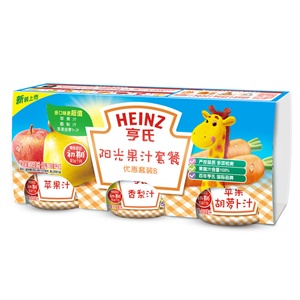 亨氏 优惠套装果汁(4-24个月) 118ML*3瓶/组