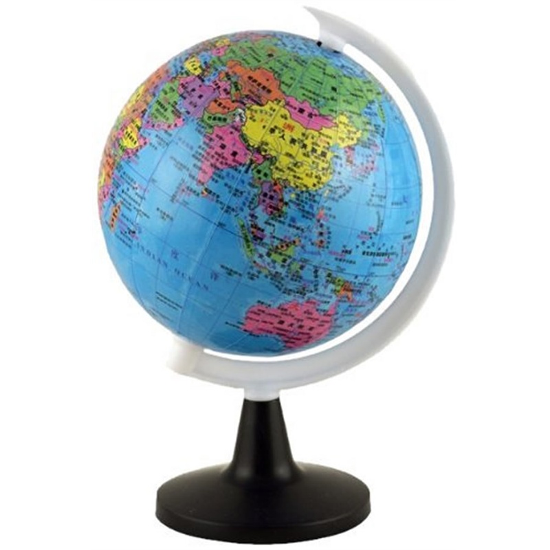 贴纸地球仪10.6cm中文政区(g1103展示七大洲,四大洋,世界著名