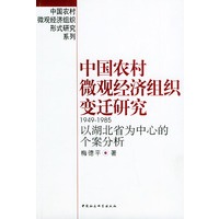 中国农村微观经济组织变迁研究：1949—1985：以湖北省为中心的个案分析——中国农村微观经济组织形式研究