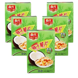 [当当自营] 春光 原味椰子脆片60g*5盒