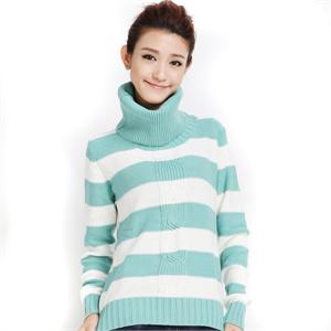 [当当自营]TONLION唐狮 女圆领条纹线衫 108121359