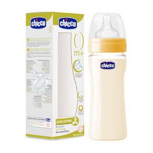 Chicco 智高PES宽口奶瓶250毫升配硅胶奶嘴