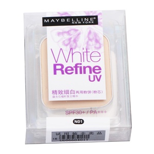 MAYBELLINE 美宝莲 精致细白两用粉饼 SPF30+ PA+++ N01 替