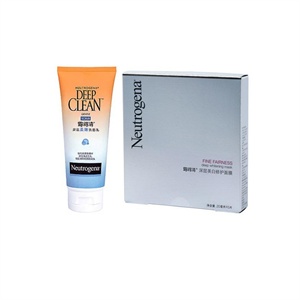 Neutrogena 露得清优惠套装 （细白亮透修护面膜5片+露得清深层柔珠洗面乳100G）