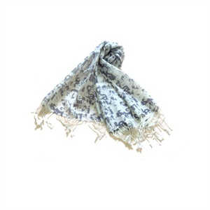 点点细纯羊毛围巾披肩灰色卡通米奇YB706