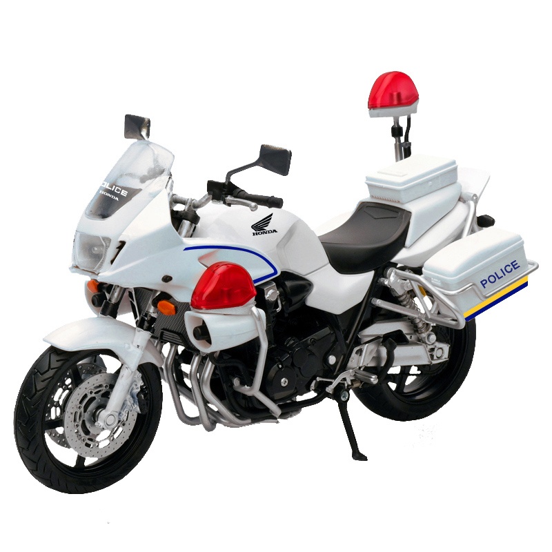 【俊基车模 1:12本田CB1300警车摩托 玩具摩