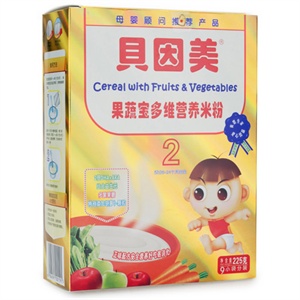 贝因美果蔬宝多维营养米粉225克