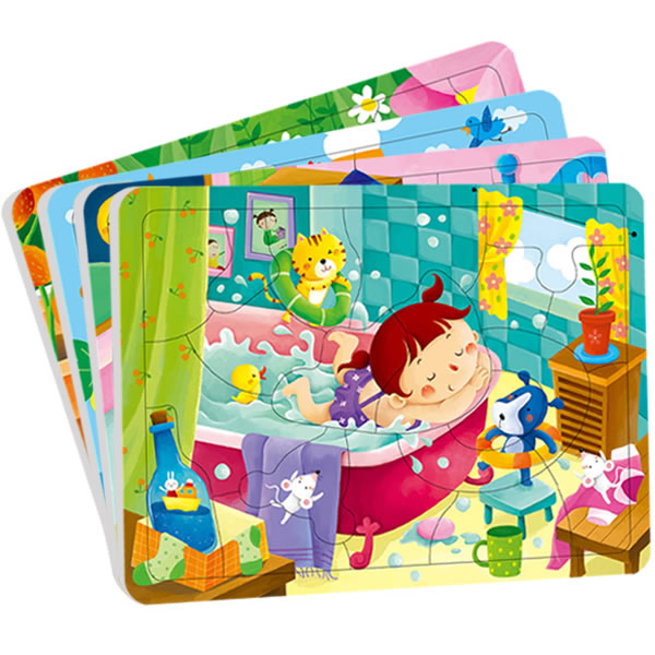 小红花:动手动脑玩拼图 3-4岁(全4册) \/-图书杂志