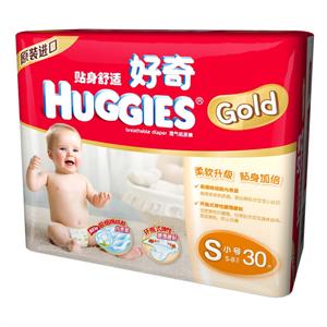 好奇 弹性超薄柔软透气纸尿裤小号 30片