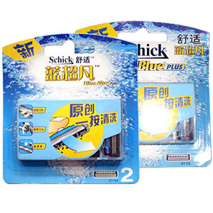 舒适 蓝超凡剃须刀片4片装+2片装
