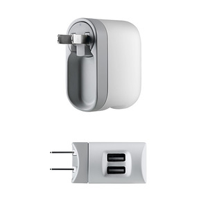 贝尔金 iPod/iPhone双口USB充电器（1.2米充电线 旋转插头）