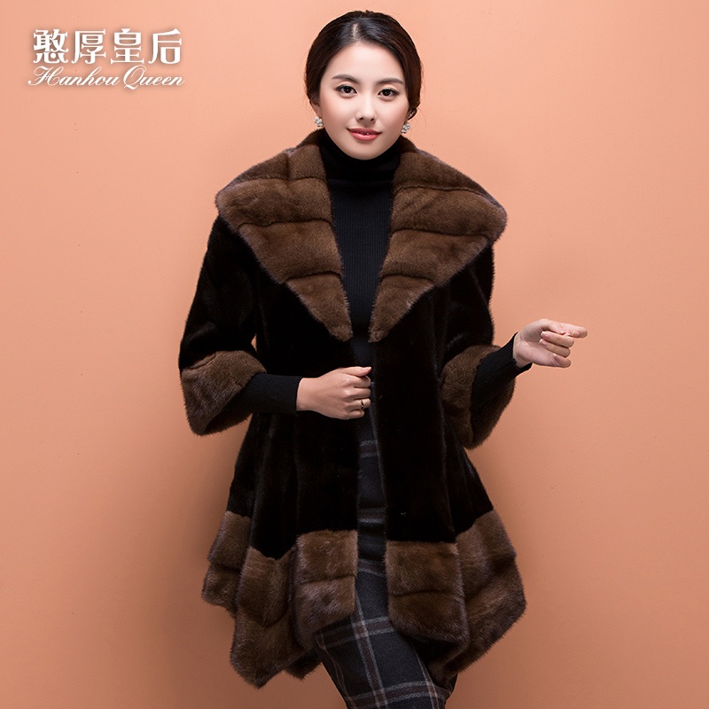 【<em>憨厚皇后</em> 2015新款 海宁进口水貂<em>皮草</em> 裘皮大