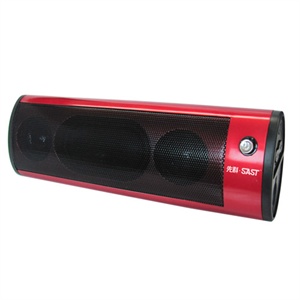 【当当销售配送】先科V101便携式立体声笔记本音箱（红色）