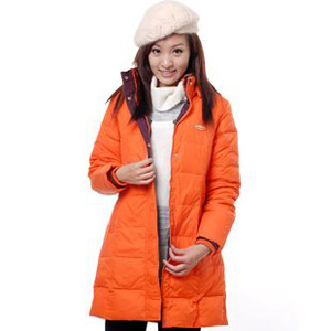 新店开张恒源祥羽绒服 女式中长款 B-6802 橘色
