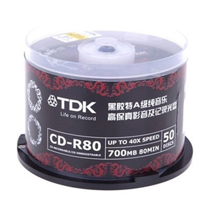 【当当自营】TDK CD-R 40X 红龙纹 纯音乐黑