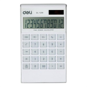 【当当自营】 Deli 得力 1256 高档面板薄款太阳能计算器
