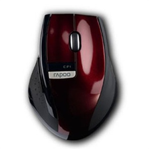 【当当销售配送】雷柏（Rapoo）nano3200 笔记本型无线蓝光鼠标 酒红 2.4G