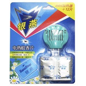 银燕 电热蚊香片优惠装(12片+直插加热器1个)*3