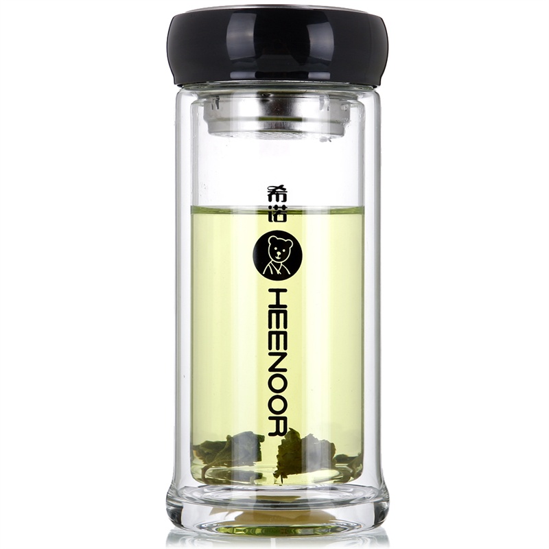 希诺210ml礼盒双层玻璃杯保温杯水杯子泡茶杯 xn-6706 全场包邮