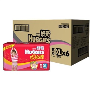 好奇成长裤加大号女宝宝15片*6包/箱