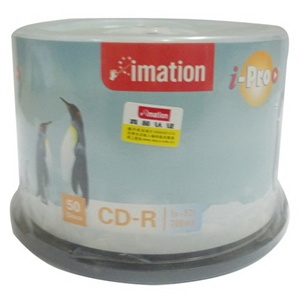 【当当销售配送】IMATION 怡敏信 CD-R 48X 700MB IPRO系列 深蓝盘基 50片桶装 刻录盘