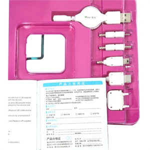 优乐（ulove）UAD04C 家庭便易装 USB电源适配器 for ipod充电器 iPhone充电器 mp4充电器 多功能手机充电器 白色
