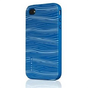 【当当销售配送】贝尔金iPhone 4G 激光图纹硅胶套 蓝色