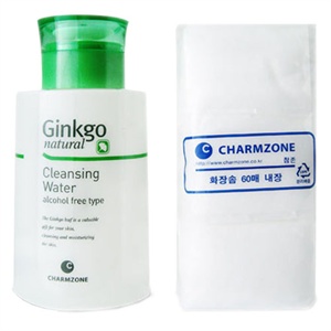 CHARMZONE婵真银杏凝萃洁面水300ml（附送60片卸妆棉）