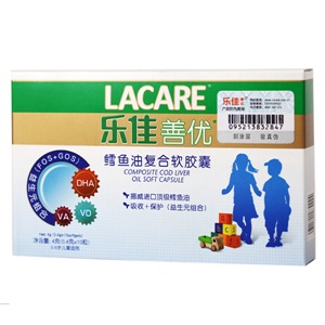 乐佳善优鳕鱼油复合软胶囊10粒装